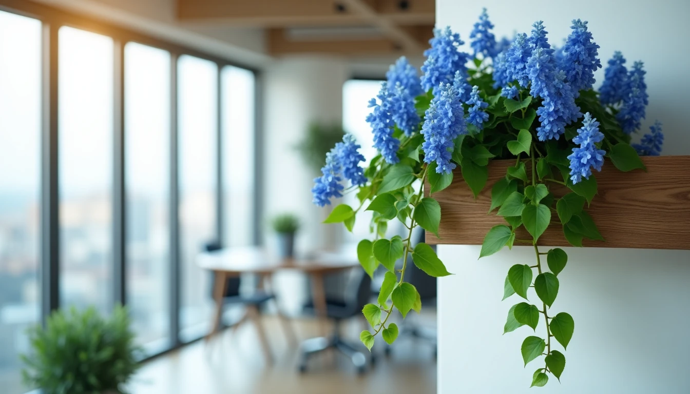 Comment la plante grimpante fleur bleue améliore votre espace pro